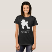T-shirt Silhouette blanche de caniche (Devant entier)