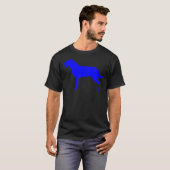T-shirt Silhouette bleu Rottweiler (Devant entier)
