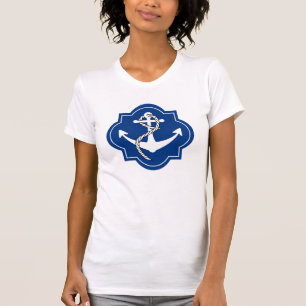 T-shirt Silhouette bleue nautique d'Ancre
