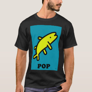 T-shirt Silhouette d'animal de dessin animé de poisson jau