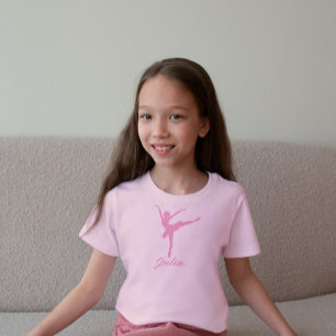 T-Shirt Silhouette de ballerine rose