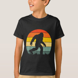 T-shirt Silhouette de Bigfoot rétro coucher de soleil drôl