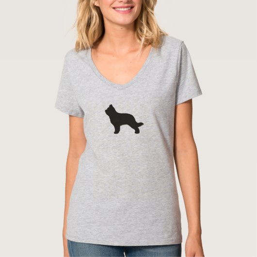 T-shirt Silhouette de Briard (Devant)