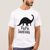 T-shirt Silhouette de brontosaure de Saurus de papa (Devant)