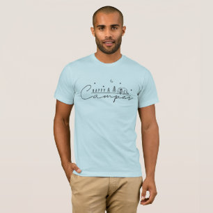 T-shirt Silhouette de campeur heureux