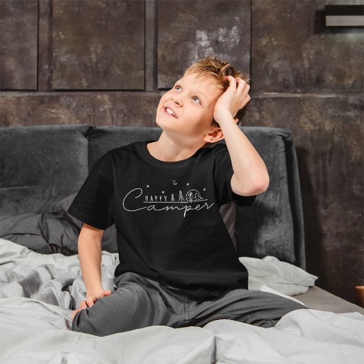 T-shirt Silhouette de campeur heureux