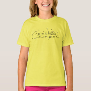 T-shirt Silhouette de campeur heureux