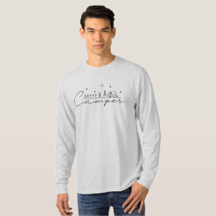 T-shirt Silhouette de campeur heureux