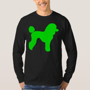 T-shirt Silhouette de caniche vert