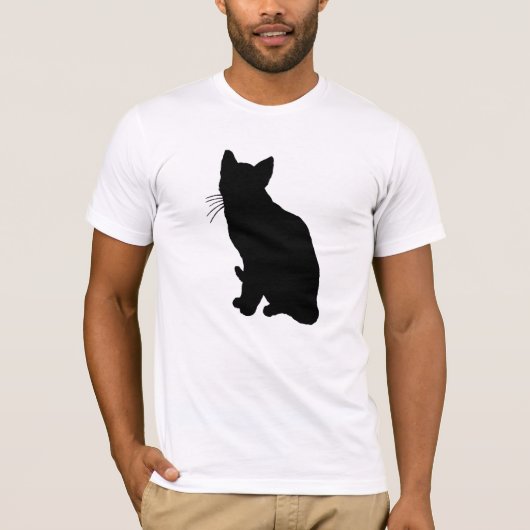 T-shirt Silhouette de chat (Devant)