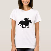 T-shirt Silhouette de cheval de course (Devant)
