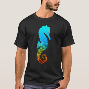 T-shirt Silhouette de cheval marin Jour de la Terre et Sem