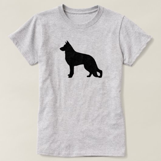 T-shirt Silhouette de chien berger allemand (Design devant)