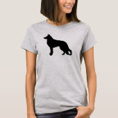 T-shirt Silhouette de chien berger allemand (Devant)
