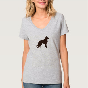 T-shirt Silhouette de chien de berger allemand