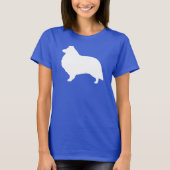 T-shirt Silhouette de chien de berger de Shetland (Devant)