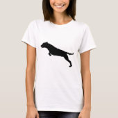 T-shirt Silhouette de chien de saut (Devant)