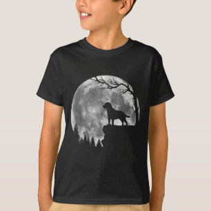 T-shirt Silhouette de chien Labrador Retriever Lune Hallow