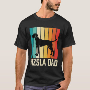T-shirt Silhouette de chien papa Vizsla rétro
