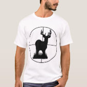 T-shirt Silhouette de cible de chasse au cerf (Devant)