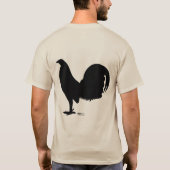 T-shirt Silhouette de coq de coq de combat (Dos)