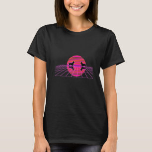 T-shirt Silhouette de corgis futuristes Rétro 80s