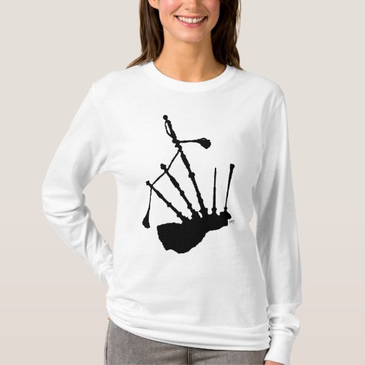 T-shirt Silhouette de cornemuse (Devant)