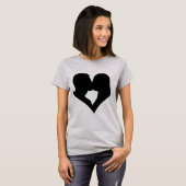 T-shirt Silhouette de couple s'embrassant (Devant entier)