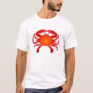 T-shirt Silhouette de crabe ombré orange vif