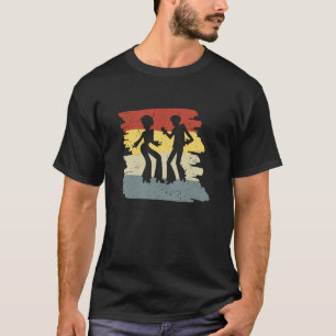 T-shirt Silhouette de danse disco rétro Célébration ambian