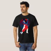 T-shirt Silhouette de danse rouge et bleu - Danseurs de ta (Devant entier)