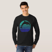 T-shirt Silhouette de dauphin rétro (Devant entier)
