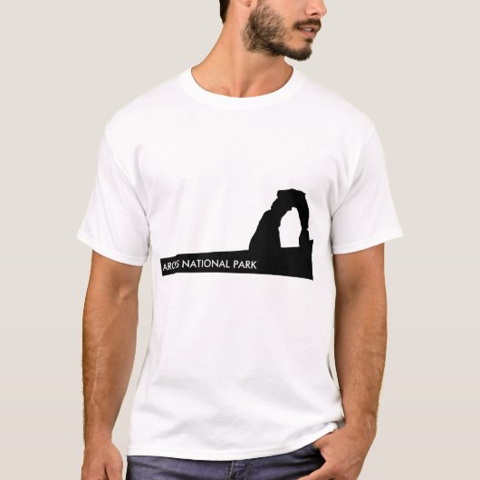 T-Shirt Silhouette de Delicate Arch (Devant)
