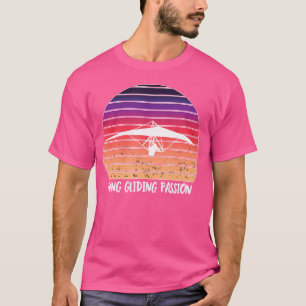 T-shirt Silhouette de deltaplane Coucher de soleil Passion