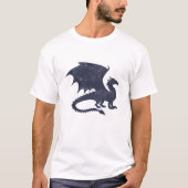 T-shirt Silhouette de dragon - Choisir la couleur arrière  (Devant)