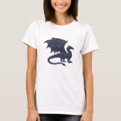 T-shirt Silhouette de dragon - Choisir la couleur arrière  (Devant)