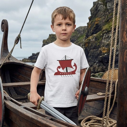T-shirt Silhouette de Drakkar de Longship Viking