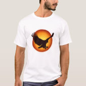 T-shirt Silhouette de faucon solaire - Choisir la couleur  (Devant)