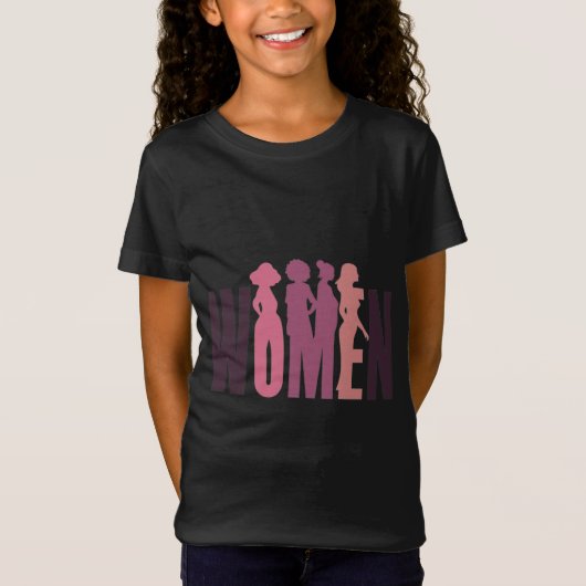 T-Shirt Silhouette de Femmes Fortes (Devant)