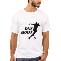T-Shirt silhouette de football à une prise