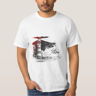 T-shirt Silhouette de goéland Illustré Léger
