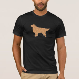 T-shirt Silhouette de golden retriever dans le brun