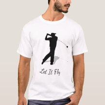 Silhouette de Golfer et ombre de la fonte