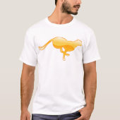 T-shirt Silhouette de guépard doré en course (Devant)