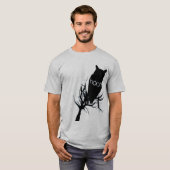 T-shirt Silhouette de hibou de Msterious (Devant entier)
