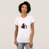 T-shirt Silhouette de la mère et de la fille (Devant entier)
