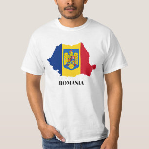 T-shirt silhouette de la Roumanie