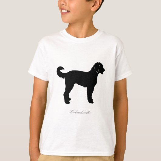 T-shirt Silhouette de Labradoodle (Devant)