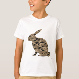 T-shirt Silhouette de lapin de camouflage