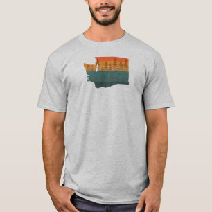 T-shirt Silhouette de l'arbre de Washington State